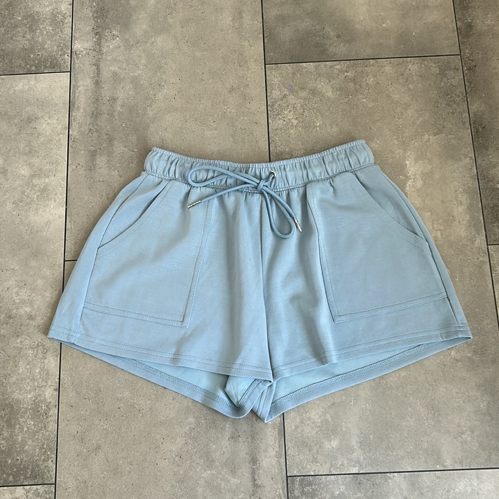 Better / together baby blue shorts Large